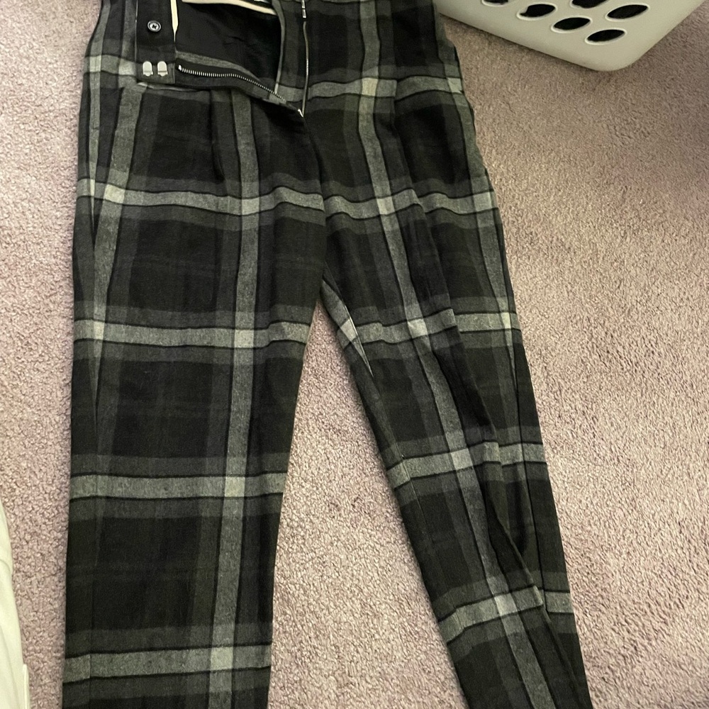 Women’s Wilfred Black and Gray Plaid Pants